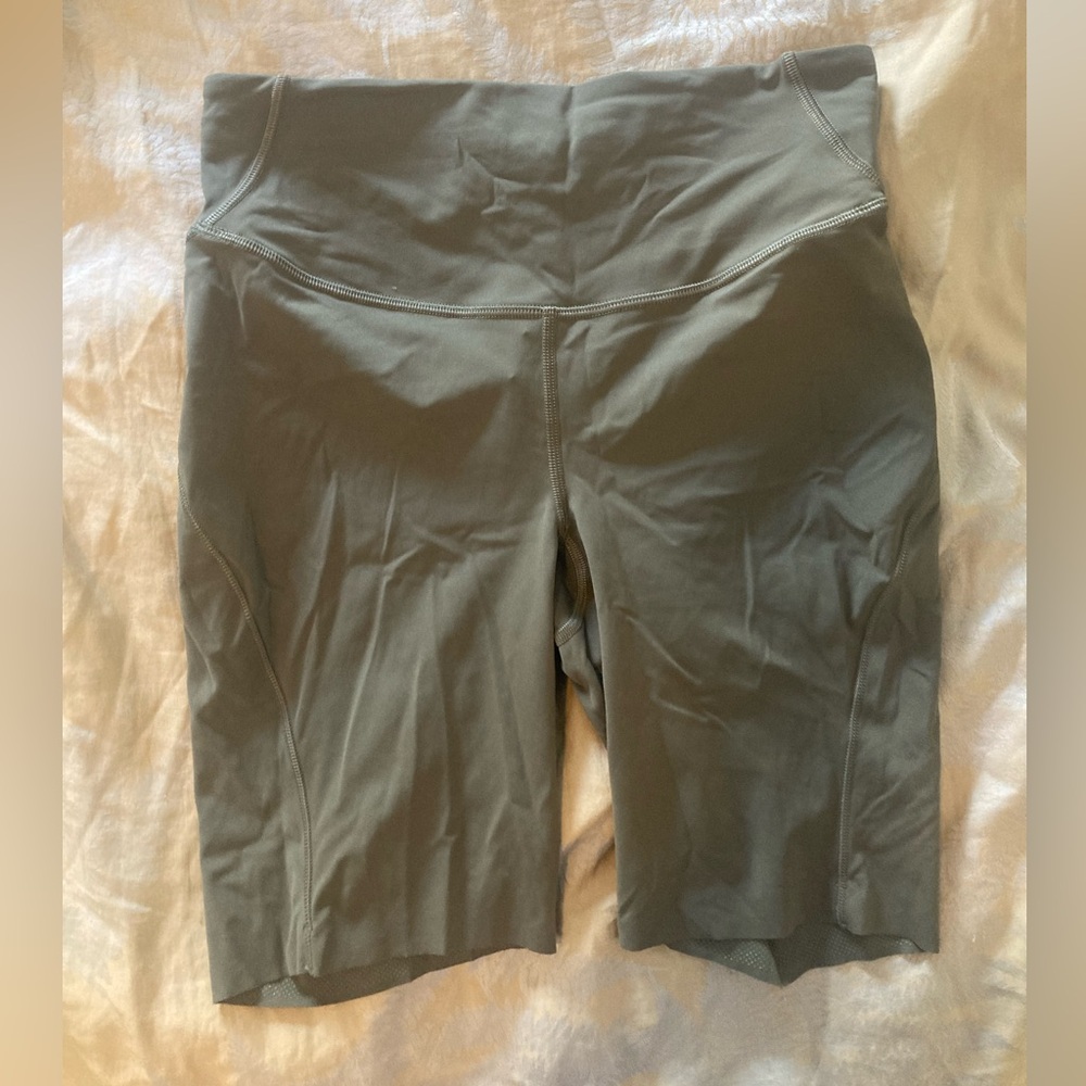 lululemon athletica Olive Green High-Rise Bike Shorts